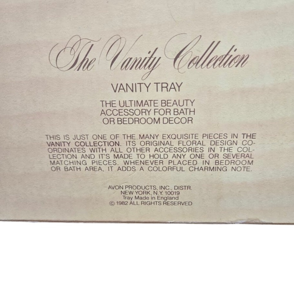 1982 NIB Avon The Vanity Collection Vanity Tray Floral Design - Picture 5 of 8